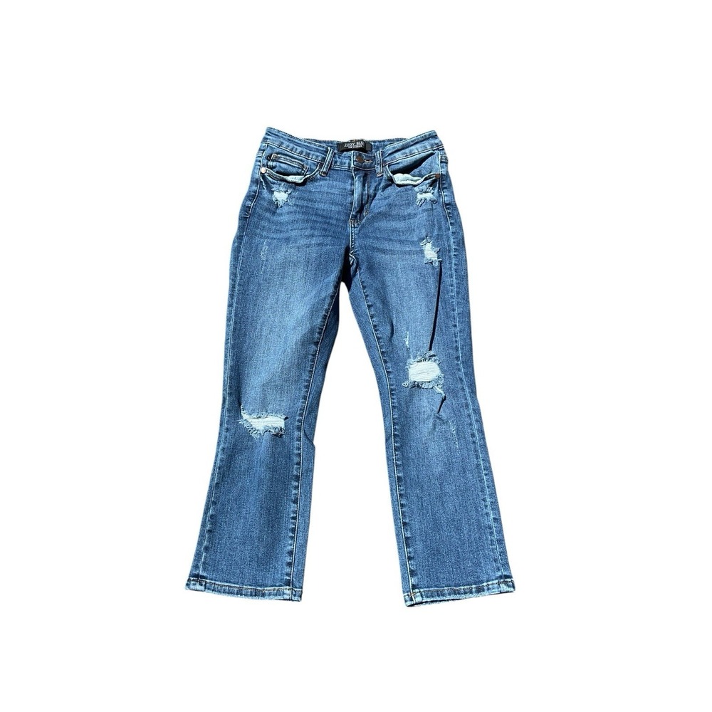 Judy Blue Capri Fit Jeans 7 |28 (27) Womens Dark‎ Wash Stretch